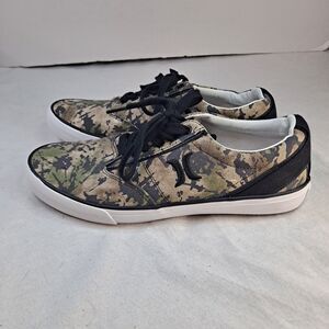 Hurley Men's Kayo Lace Sneakers Sz 10.5M Camouflage Canvas Lace-up Low Top